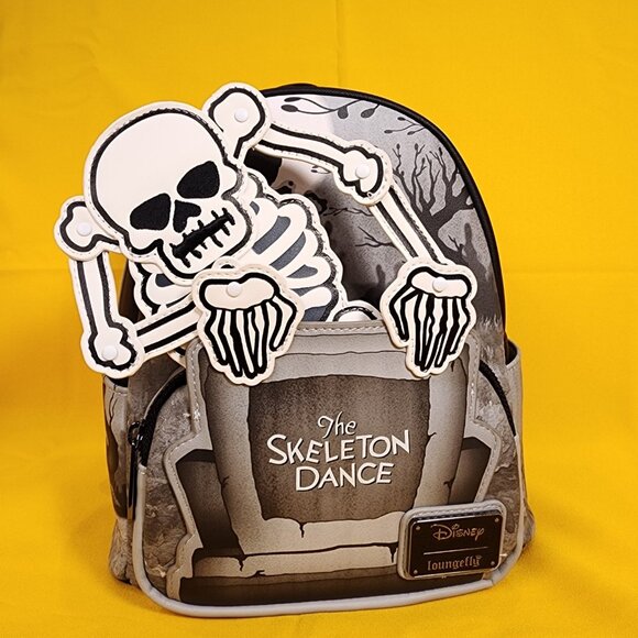 Loungefly Disney The Skeleton Dance Glow in Dark Mini Backpack Silly Symphony - Picture 5 of 15